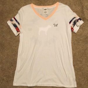 White tropical VS shirt